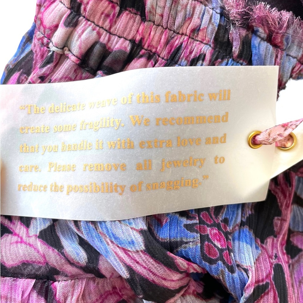 LoveShackFancy Benicia Skirt Midnight Light Tiered Ruffle Floral - Picture 6 of 12